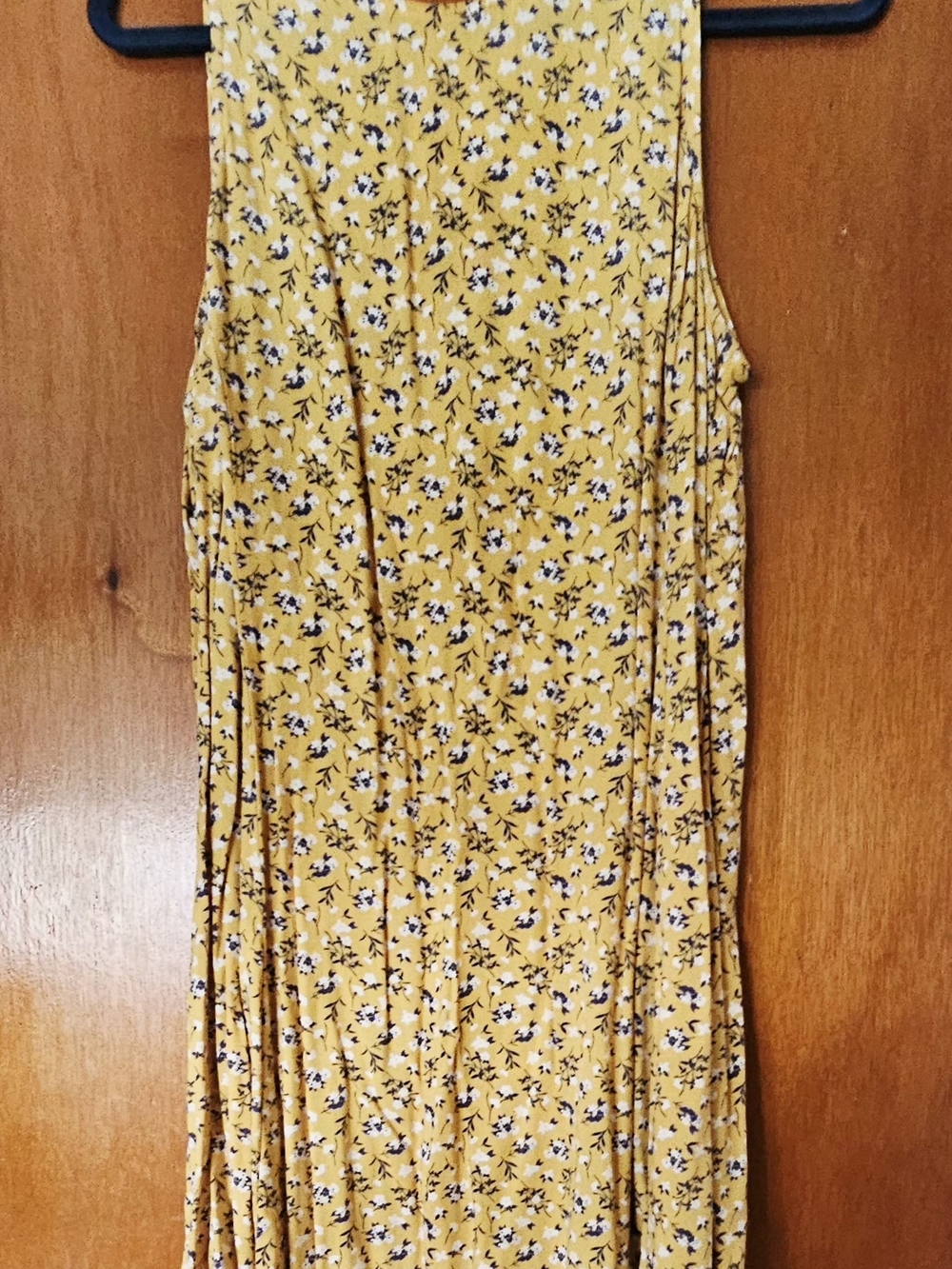Old Navy Yellow Sleeveless Floral Midi Dress